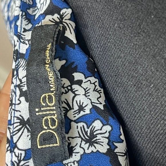 Dalia Woman Long Sleeve Elastic Waist Button Front Casual Formal Dress - Picture 6 of 16